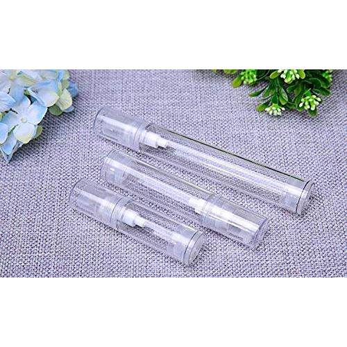 12PCS 10ML/0.34OZ Portable Plastic Empty Clear Airless Vacuum Pump Bottles Container Cosmetic Cream Lotion Vial Jars Make-up Liquids Sample Packing Storage Dispensing Tins - My Store