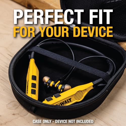 Buy now DEWALT Heavy Duty Protective Headphone Case for Pro Max Neckband, Compact Lightweight w/EVA Earphone Hard Shell Case, Headset Travel Carry Shockproof, Water-Resistant, Soft Interior & Accessory Pocket at indiglob india