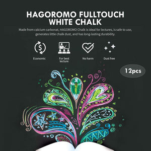 Hagoromo Fulltouch Color Chalk 1 Box [12 Pcs/White]