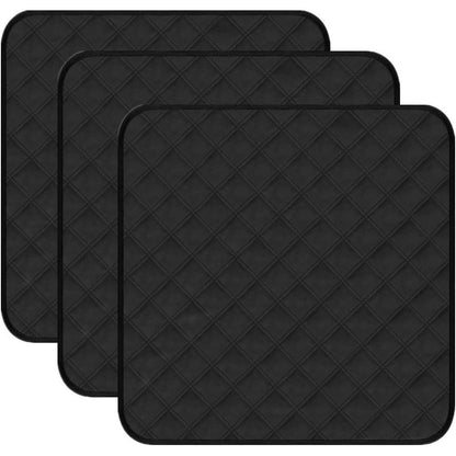 RIQINXIN Washable Incontinence Chair Pads 3pcs Waterproof Seat Protector Pads for Wheelchair Armchair Adults21x22in (Beige)