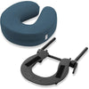 Saloniture Adjustable Massage Table Face Cradle and Pillow 3" Foam - Black - Blue