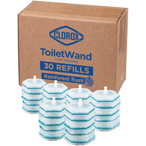 Clorox ToiletWand Disinfecting Refills, Rainforest Rush, Dorm Room Essentials, 30 Ct