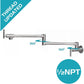 Buy now Pot Filler Faucet Brushed Nickel Wall Mount Commercial Kitchen Faucets Brass Folding Stretchable with Single Hole Two Handles by Aquafaucet at indiglob india