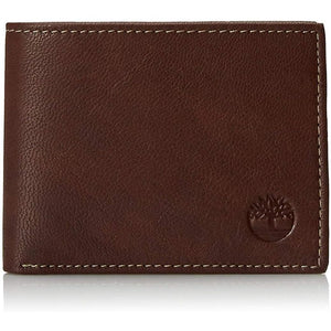 Timberland Men's Blix Slimfold Leather Wallet, Brown, One Size