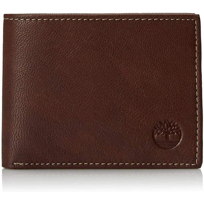 Timberland Men's Blix Slimfold Leather Wallet, Brown, One Size