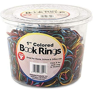Hygloss Products, Inc 63150 Hygloss Products Book Rings, 1 inch, Assorted Colors