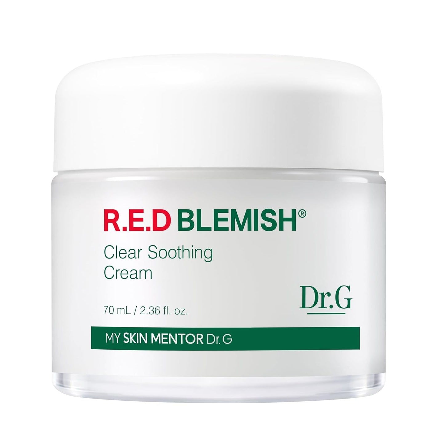Dr.G Red Blemish Clear Soothing Korean Moisturizer Face Cream, 70ml - Cica Cream, Korean Skin Care Moisturizer, Korean Face Moisturizer, Facial Moisturizer, Korean Skincare, K Beauty Skincare Coreano
