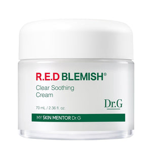 Dr.G Red Blemish Clear Soothing Korean Moisturizer Face Cream, 70ml - Cica Cream, Korean Skin Care Moisturizer, Korean Face Moisturizer, Facial Moisturizer, Korean Skincare, K Beauty Skincare Coreano