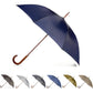 Totes Eco Auto Open Umbrella Classic Wooden J Stick Handle with Easy Grip - Windproof, Rainproof and Durable Canopy Design – Versatile Travel, Perfect for Rainy Days