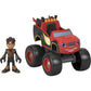 Fisher-Price Blaze and The Monster Machines Toy Truck & Figure Set, Blaze & AJ, Preschool Racing Play Ages 3+ Years
