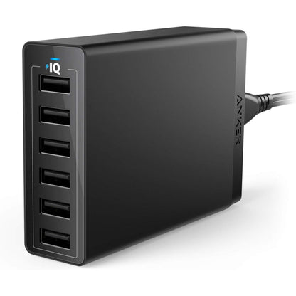 Anker Charger, 60W 6 Port USB Charging Station, PowerPort 6 Multi USB Charger for iPhone 14/13 Series, iPad Pro/Air/Mini, Galaxy S23/S22/S21, Note 20 Ultra, LG, HTC, and More