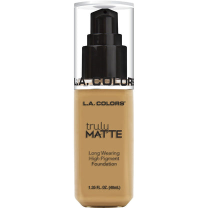 L.A. COLORS Truly Matte Foundation, Warm Caramel CLM362