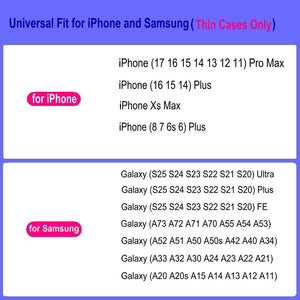 Dual Phone Holster Pouch Case for 2 Phones, Double Decker Belt Clip Case for iPhone (17 16 15 14 13 12 11) Pro Max/Plus, Samsung Galaxy (S25 S24 S23 S22 S21 S20) Ultra/Plus/Fe (Large)