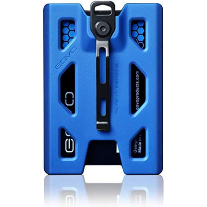 GOVO T4 Badge Holder/Wallet - Durable Polycarbonate ID/Credit Holder with Metal Clip and 4 Cards Slot (Holds 1to 4 Cards) Black