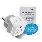 Buy now Ceptics Schuko Germany, France Plug Adapter, Dual Input - Ultra Compact Light Weight - Usa to Russia, South Korea Travel Adaptor Plug - Type E/F (3 Pack) at indiglob india
