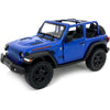 KiNSMART - Jeep Wrangler Rubicon Off Road 4x4 5 inch 1:34 Scale Die Cast Model Replica Toy Car (Blue Hardtop) - Blue