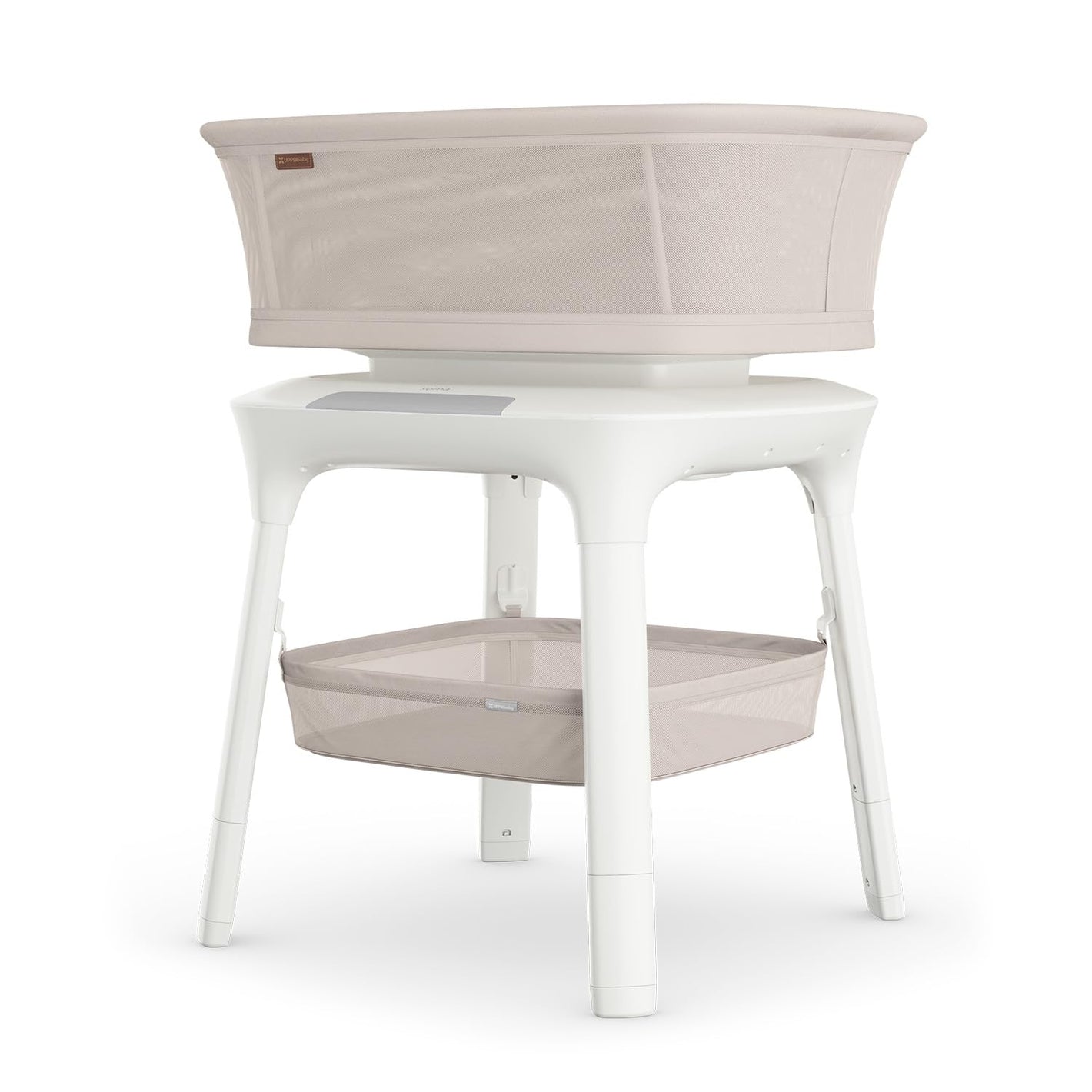Buy now UPPAbaby Soma Smart Bassinet ƒ?? 5 motions + 5 speeds + 4 Sounds with MotionSync Technology ƒ?? Height Adjustable ƒ?? Included Mattress, Sheet + Storage Basket ƒ?? Charlie (Sand M??lange) at indiglob india