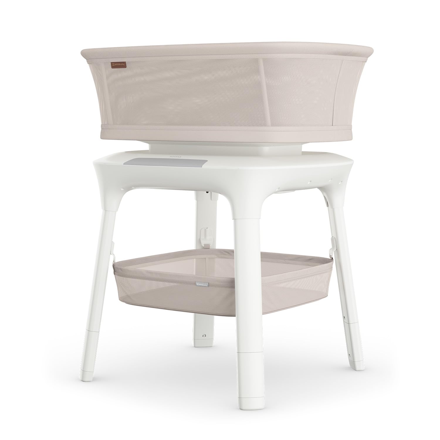 Buy now UPPAbaby Soma Smart Bassinet ƒ?? 5 motions + 5 speeds + 4 Sounds with MotionSync Technology ƒ?? Height Adjustable ƒ?? Included Mattress, Sheet + Storage Basket ƒ?? Charlie (Sand M??lange) at indiglob india