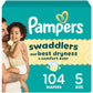 Pampers Baby Diapers - Swaddlers - Size 2, 84 Count, Ultra Absorbent Disposable Infant Diaper
