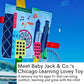 Baby Jack & Co 8x8” Learning Lovey Chicago Illinois Tag Toys for Babies - Baby Crinkle Toys - Soft & Safe - Learn USA Cities and Shapes - Ideal Baby Toy & Gift BPA Free w/Stroller Clip