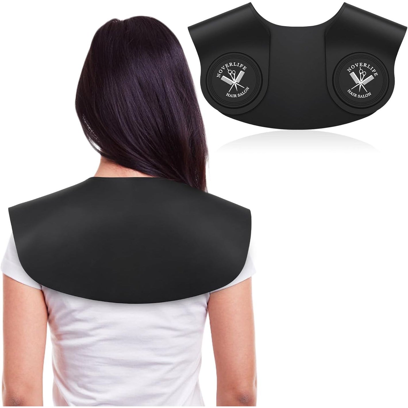 Noverlife Hair Cutting Collar, Waterproof Silicone Hair Dye Collar, Barber Hair Cutting Pad Haircut Neck Wrap for Salon