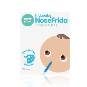 Frida Baby Nasal Aspirator Original 20 NoseFrida Filter Refills, Replacement Filters, Hygiene Filters for NoseFrida The Snotsucker, BPA Free, Latex Free