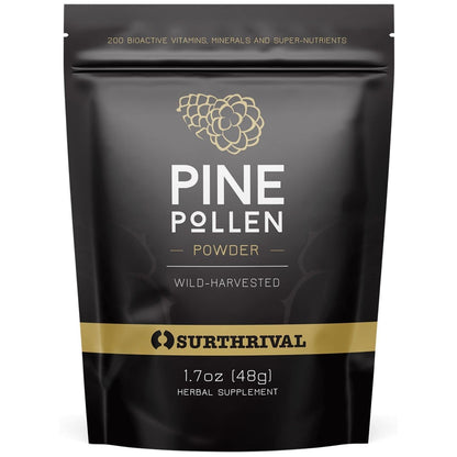 Buy now Surthrival: Pine Pollen Powder (48g), Wild Harvested, Energy & Endurance Restoration at indiglob india