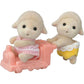 Calico Critters Persian Cat Twins - Two Collectible Figures & Pushcart Accessory Included