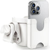 Christmas Stocking Stuffers White Elephant Gifts for Adults: Guiseapue Cup Holder for Walker, Stroller Cup Holder Attachment with Phone Holder, Wheelchair Essentials Bike Scooter Accessories - White