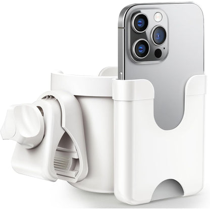 Christmas Stocking Stuffers White Elephant Gifts for Adults: Guiseapue Cup Holder for Walker, Stroller Cup Holder Attachment with Phone Holder, Wheelchair Essentials Bike Scooter Accessories