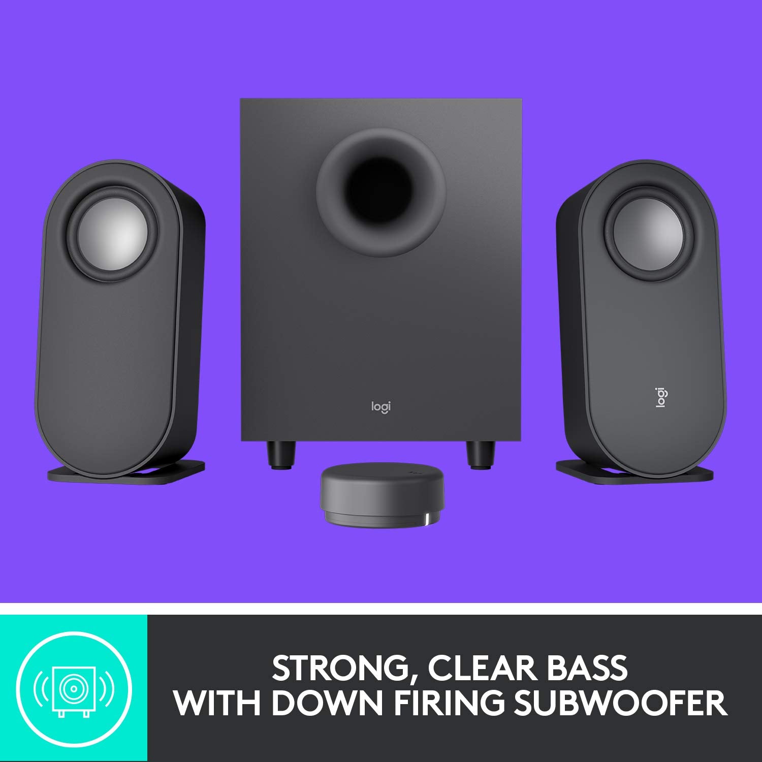 Buy now Logitech Z407 Bluetooth Computer Speakers with Subwoofer and Wireless Control, Immersive Sound, Premium Audio with Multiple Inputs, USB Speakers at indiglob india
