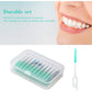 An-self 160PCS Interdental Brushes Ultra Tight Bristles Tooth Interdental Cleaners Silicone Toothpick Brush Disposable Teeth Soft Picks, Green