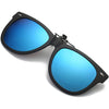 Polarized Clip On Sunglasses Over Prescription Glasses Anti-Glare UV Protection Fishing Driving Sunglasses - Blue