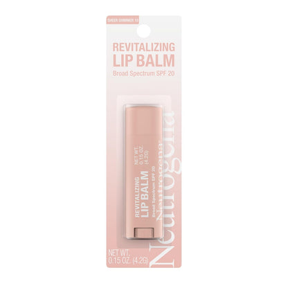 Neutrogena Revitalizing Tinted Lip Balm Broad Spectrum SPF 20 Sunscreen, Moisturizing Lip Balm with a Sheer Tint for Softer, Smoother, Healthier-Looking Lips, Sheer Shimmer 10, .15 oz