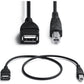 AMUU 2 Pack USB 2.0 Cables A Female to USB B Male Cable for Printer,Length is 20 Inches,A/F to B/M,Type-A F to M Extender Connection