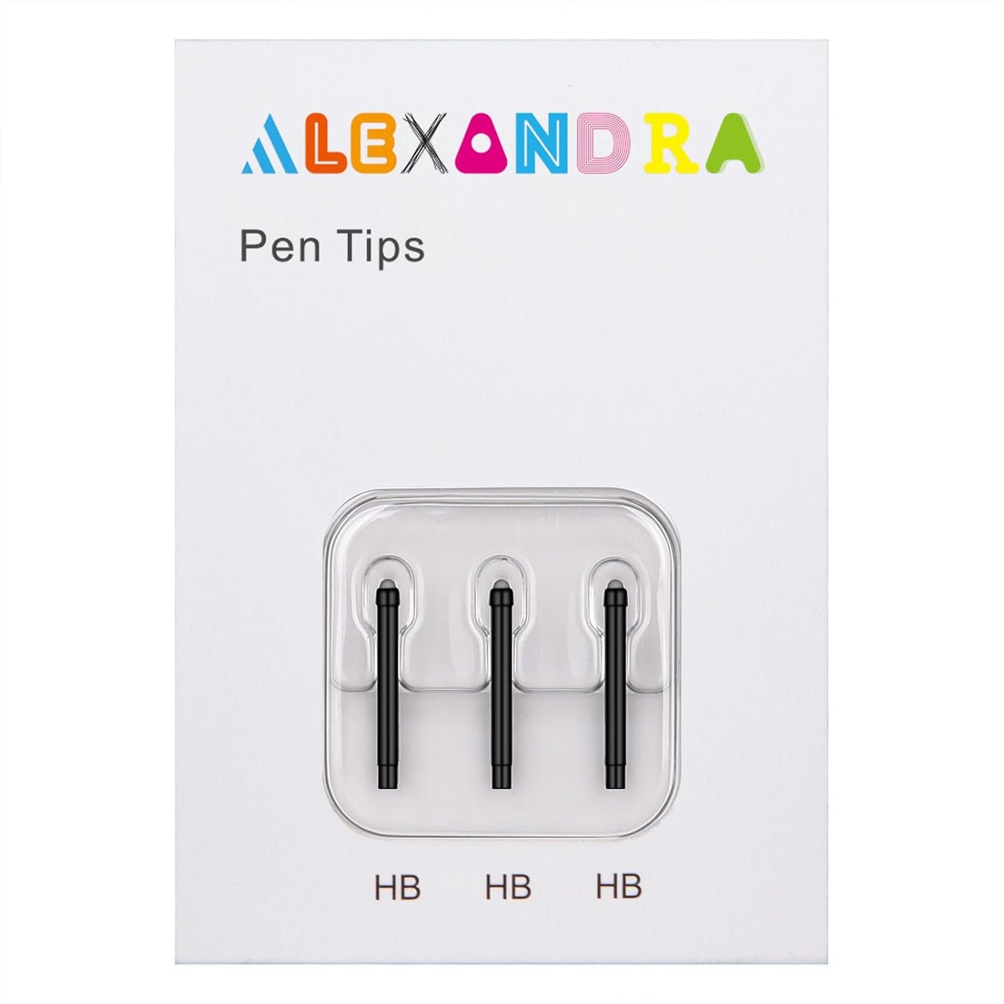 Alexandra Original Surface Pen Tips Replacement (3 × HB, Default Tip) for 2017 Microsoft Surface Pen(Model 1776), Surface Pro 4 Pen