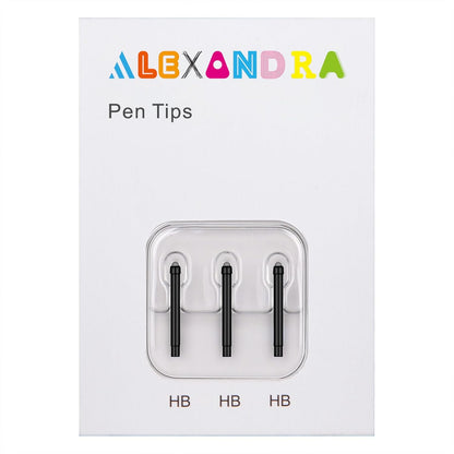 Alexandra Original Surface Pen Tips Replacement (3 × HB, Default Tip) for 2017 Microsoft Surface Pen(Model 1776), Surface Pro 4 Pen