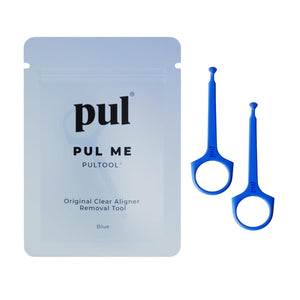 PUL Pack of 2 Reusable Clear Aligner Removal Tool — Compatible with Invisalign, Removable Braces, Retainers & Trays – Easy-to-Use Device Remover, Dental & Oral Hygiene Care Product – Blue