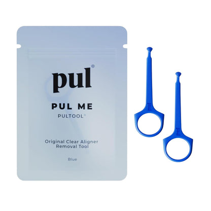 PUL Pack of 2 Reusable Clear Aligner Removal Tool — Compatible with Invisalign, Removable Braces, Retainers & Trays – Easy-to-Use Device Remover, Dental & Oral Hygiene Care Product – Blue
