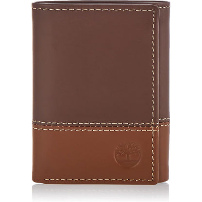 Timberland Men's Leather Trifold Wallet with ID Window