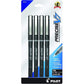 Pilot, Precise V5, Capped Liquid Ink Rolling Ball Pens, Extra Fine Point 0.5 mm, Black, Pack of 4