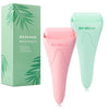 2 Pack Ice Roller for Face and Body Massage, Facial Roller Skin Care Tool for Reduce Wrinkles and Puffiness, Migraine Pain Relief and Skin Tighten, Cold Therapy for Cooling and Calming.(Pink+Green) - Green+pink