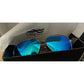LUENX Aviator Sunglasses for Men Women Polarized - Silver Frame Blue Lens Mirrored Driving uv 400 Protection