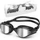 Unisex-Adult Swim Goggles, Polarized Goggles Swimming Men Women, Anti-fog Leak-proof Clear Vision Underwater