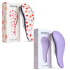 Crave Naturals Glide Thru Hair Brush - Detangler Brush for Curly, Straight, Wet or Dry Hair - Gentle Detangling Brushes for Adults, Kids, Toddlers - Hair Accessories for Women, 7.5x3" - Pink - Pink Hearts & Purple