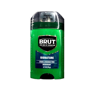 Brut Deodorant Oval Solid 2.25 Oz. - 24 Hour Protection with Trimax (3 Sticks) Original Fragrance 3 Pack