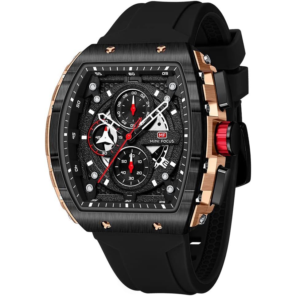 Mini Focus Men's Watch Fashion Sport Wrist Watches (Chronograph/Waterproof/Luminous/Calendar) Silicon Strap Quartz Watch for Men