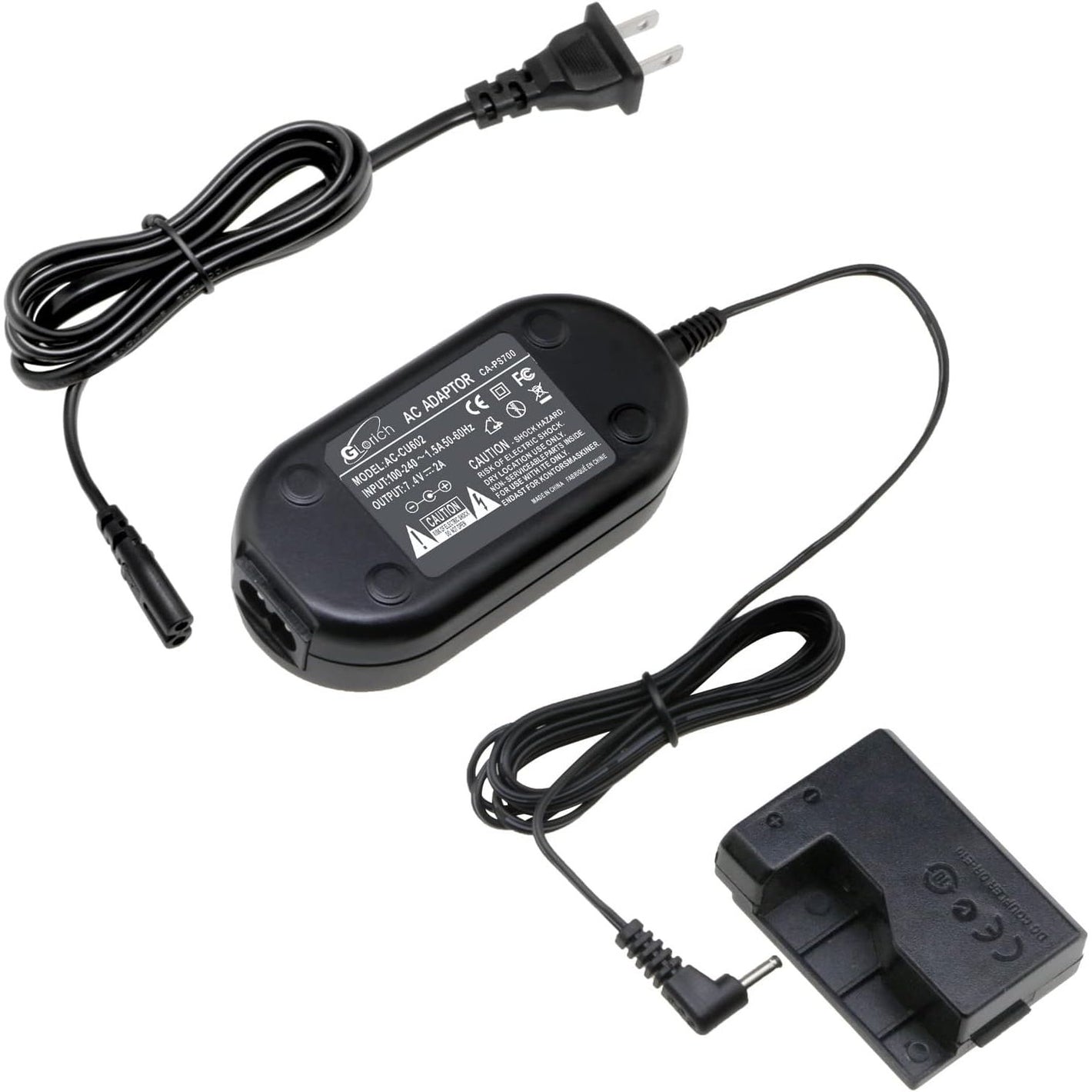 Glorich ACK-E10 AC Power Adapter DR-E10 DC Coupler LP-E10 Dummy Battery Power Supply Kit for Cameras Canon EOS 1100D 1200D 1300D 1500D 2000D Rebel T3 T5 T6 T7 Kiss X50 X70 X80 X90