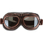 MUXSAM Vintage Motorcycle Goggles, ATV Motocross Goggles, Dirt Bike Racing Riding Off Road Scooter Glasses, Windproof Dustproof Eyewear for Adults Men Women, Copper Frame Smoke Lens