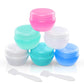 Cosywell Travel Containers Sets Silicone & PP Cream Jars for Toiletries Empty Lotion Leak-proof & TSA Approved Bottles Accessories with Hard Sealed Lids for Cosmetic Makeup Face Cream (9 Jars)